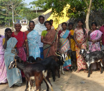 Livraison au village de Ramasamuthram